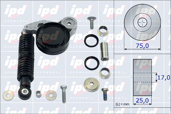 IPD 15-3862 - Ремонтен комплект, обтяжно рамо- пистов ремък vvparts.bg