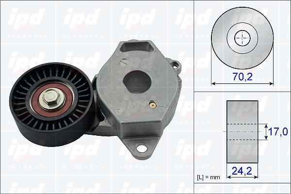 IPD 15-3806 - Ремъчен обтегач, пистов ремък vvparts.bg