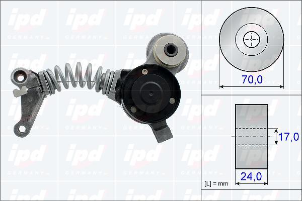 IPD 15-3835 - Ремъчен обтегач, пистов ремък vvparts.bg