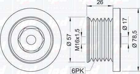 IPD 15-3313 - Ремъчна шайба, генератор vvparts.bg