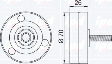 IPD 15-3331 - Паразитна / водеща ролка, пистов ремък vvparts.bg