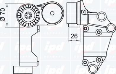 IPD 15-3265 - Ремъчен обтегач, пистов ремък vvparts.bg