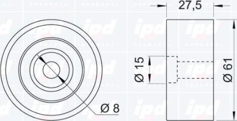 IPD 15-3207 - Паразитна / водеща ролка, зъбен ремък vvparts.bg