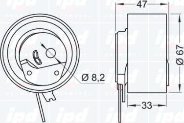 IPD 15-3237 - Обтяжна ролка, ангренаж vvparts.bg