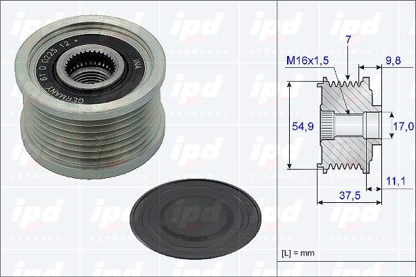 IPD 15-3799 - Ремъчна шайба, генератор vvparts.bg