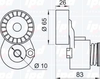 IPD 10-0989 - Ремъчен обтегач, пистов ремък vvparts.bg