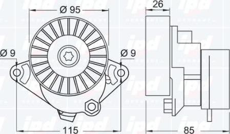 IPD 10-0460 - Ремъчен обтегач, пистов ремък vvparts.bg