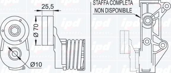 IPD 10-1031 - Ремъчен обтегач, пистов ремък vvparts.bg