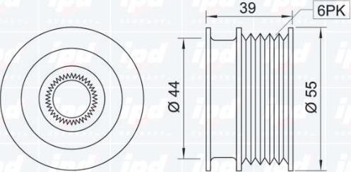 IPD 12-0001 - Ремъчна шайба, генератор vvparts.bg