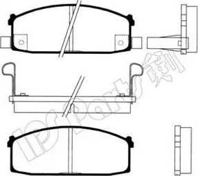 IPS Parts IBD-1141 - Комплект спирачно феродо, дискови спирачки vvparts.bg