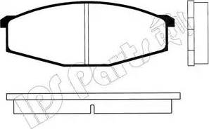 IPS Parts IBD-1134 - Комплект спирачно феродо, дискови спирачки vvparts.bg