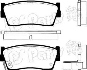 IPS Parts IBD-1806 - Комплект спирачно феродо, дискови спирачки vvparts.bg