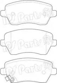 IPS Parts IBD-1884 - Комплект спирачно феродо, дискови спирачки vvparts.bg