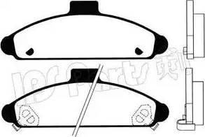 IPS Parts IBD-1337 - Комплект спирачно феродо, дискови спирачки vvparts.bg