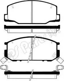 IPS Parts IBD-1231 - Комплект спирачно феродо, дискови спирачки vvparts.bg