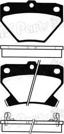 IPS Parts IBR-1203 - Комплект спирачно феродо, дискови спирачки vvparts.bg