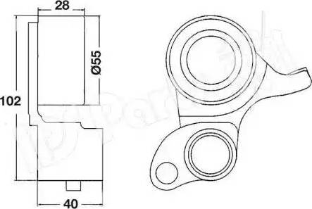 IPS Parts ITB-6416 - Ремъчен обтегач, ангренаж vvparts.bg