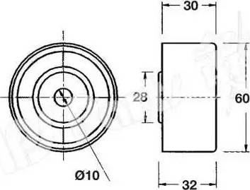 IPS Parts ITB-6410 - Паразитна / водеща ролка, зъбен ремък vvparts.bg