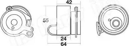 IPS Parts ITB-6423 - Ремъчен обтегач, ангренаж vvparts.bg