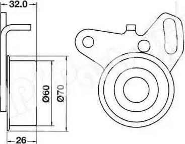 IPS Parts ITB-6504 - Ремъчен обтегач, ангренаж vvparts.bg