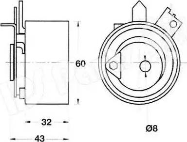 IPS Parts ITB-6123 - Обтяжна ролка, ангренаж vvparts.bg