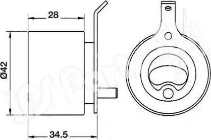 IPS Parts ITB-6808 - Ремъчен обтегач, ангренаж vvparts.bg