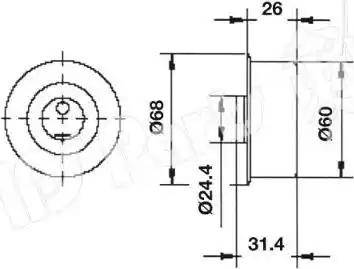 IPS Parts ITB-6344 - Ремъчен обтегач, ангренаж vvparts.bg