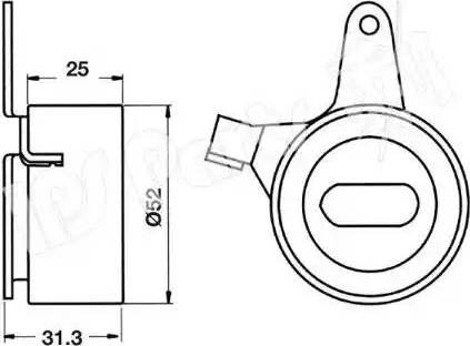 IPS Parts ITB-6341 - Ремъчен обтегач, ангренаж vvparts.bg