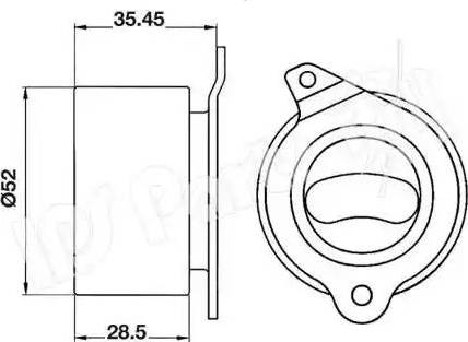 IPS Parts ITB-6308 - Обтяжна ролка, ангренаж vvparts.bg