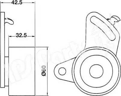 IPS Parts ITB-6200 - Ремъчен обтегач, ангренаж vvparts.bg