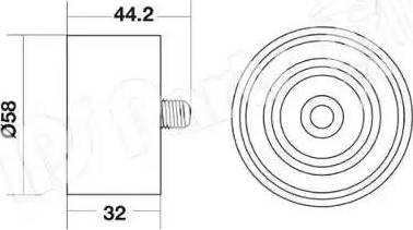 IPS Parts ITB-6H23 - Ремъчен обтегач, ангренаж vvparts.bg