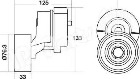 IPS Parts ITB-6K27E - Ремъчен обтегач, ангренаж vvparts.bg