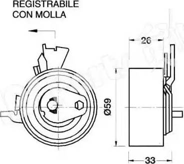 IPS Parts ITB-6W08 - Ремъчен обтегач, ангренаж vvparts.bg