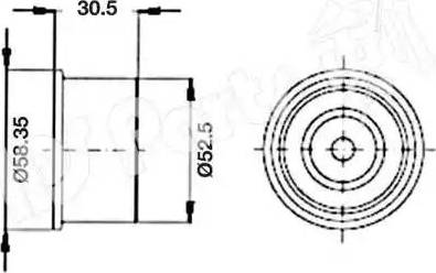 IPS Parts ITB-6W11 - Ремъчен обтегач, ангренаж vvparts.bg