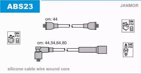Janmor ABS23 - Комплект запалителеи кабели vvparts.bg