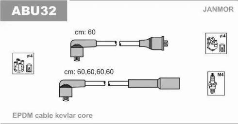 Janmor ABU32 - Комплект запалителеи кабели vvparts.bg