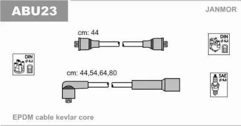 Janmor ABU23 - Комплект запалителеи кабели vvparts.bg
