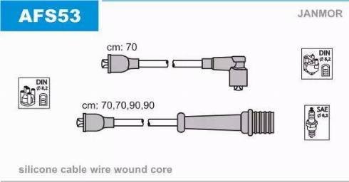 Janmor AFS53 - Комплект запалителеи кабели vvparts.bg