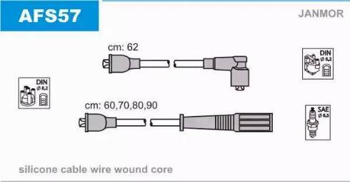 Janmor AFS57 - Комплект запалителеи кабели vvparts.bg