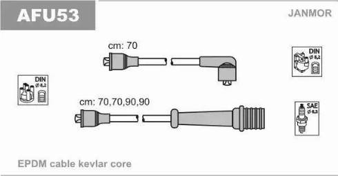 Janmor AFU53 - Комплект запалителеи кабели vvparts.bg