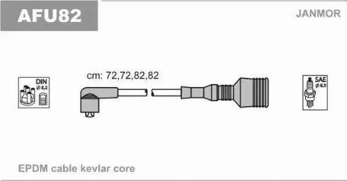 Janmor AFU82 - Комплект запалителеи кабели vvparts.bg