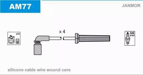 Janmor AM77 - Комплект запалителеи кабели vvparts.bg