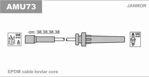 Janmor AMU73 - Комплект запалителеи кабели vvparts.bg