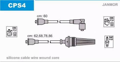 Janmor CPS4 - Комплект запалителеи кабели vvparts.bg
