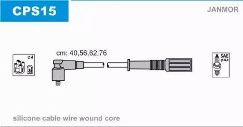Janmor CPS15 - Комплект запалителеи кабели vvparts.bg