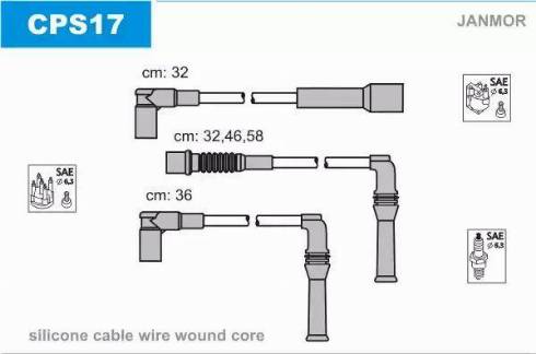 Janmor CPS17 - Комплект запалителеи кабели vvparts.bg