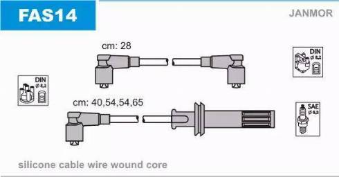 Janmor FAS14 - Комплект запалителеи кабели vvparts.bg