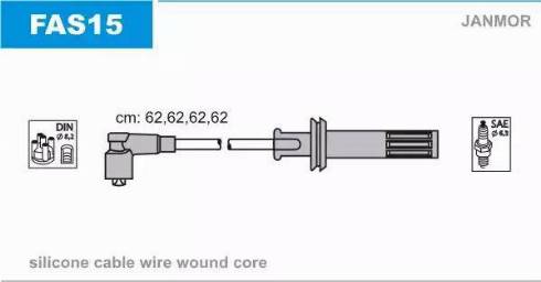 Janmor FAS15 - Комплект запалителеи кабели vvparts.bg