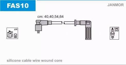 Janmor FAS10 - Комплект запалителеи кабели vvparts.bg