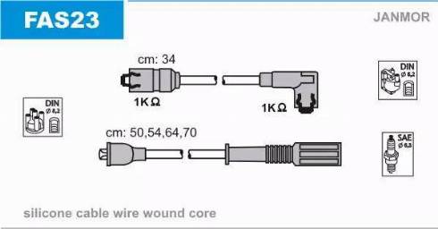 Janmor FAS23 - Комплект запалителеи кабели vvparts.bg